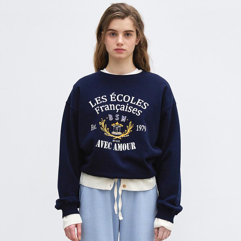 ECOLE ARTWORK SWEATSHIRT - NAVY