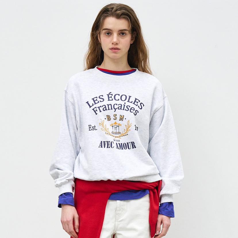 ECOLE ARTWORK SWEATSHIRT - MELANGE GREY