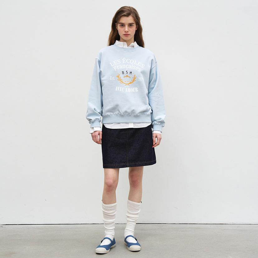 ECOLE ARTWORK SWEATSHIRT - SKY BLUE