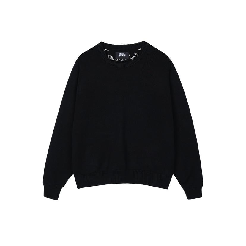 스투시 남녀공용 LAGUNA 아이콘 코튼 스웨터 블랙 117223-0001