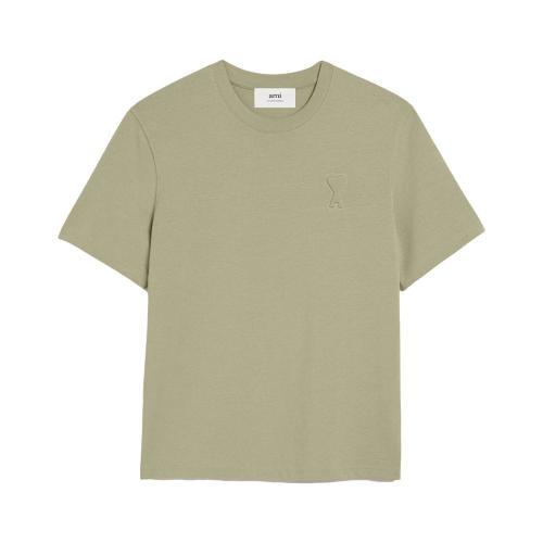 [국내배송] 아미 24S/S 엠보스드 로고 오가닉 코튼 반팔 티셔츠  UTS025