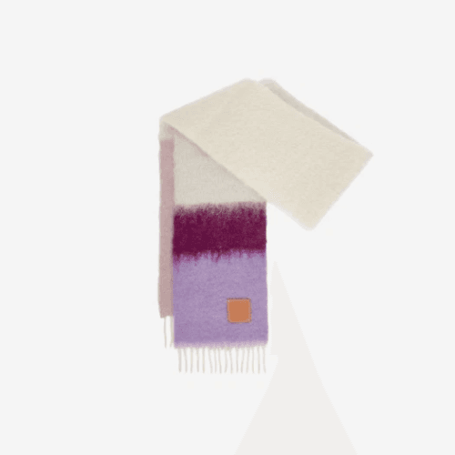 로에베 Stripe scarf in mohair and wool 모헤어 울 스트라이프 스카프 F811257X22 6309