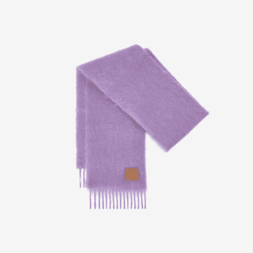 로에베 Logo Patch Scarf in wool and mohair 울 모헤어 로고 패치 스카프 F655254X01 6120